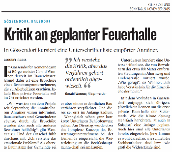 Kleine_Zeitung_2015_11_08_Kritik_an_geplanter_Feuerhalle_small