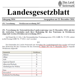 Tourismusgemeinde Gössendorf ab 01.01.2017 fix