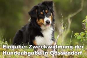 Eingabe – Zweckwidmung der Hundeabgabe in Gössendorf