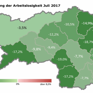 Arbeitsmarktdaten Region Graz Juli 2017 – Arbeitslosigkeit sinkt, Herausforderungen bleiben