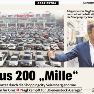 Neue Studie – Umsatzeinbußen für Graz durch Shopping City Seiersberg 200 Millionen Euro pro Jahr?