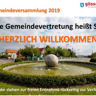 Gemeindeversammlung Gössendorf 2019 (4/4) – Bericht aus der Gemeinde