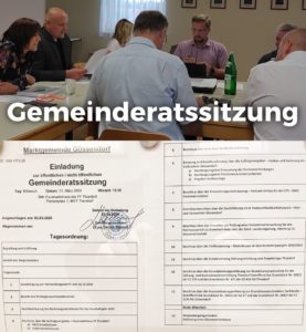 Einladung Gemeinderatssitzung 11. März 2020