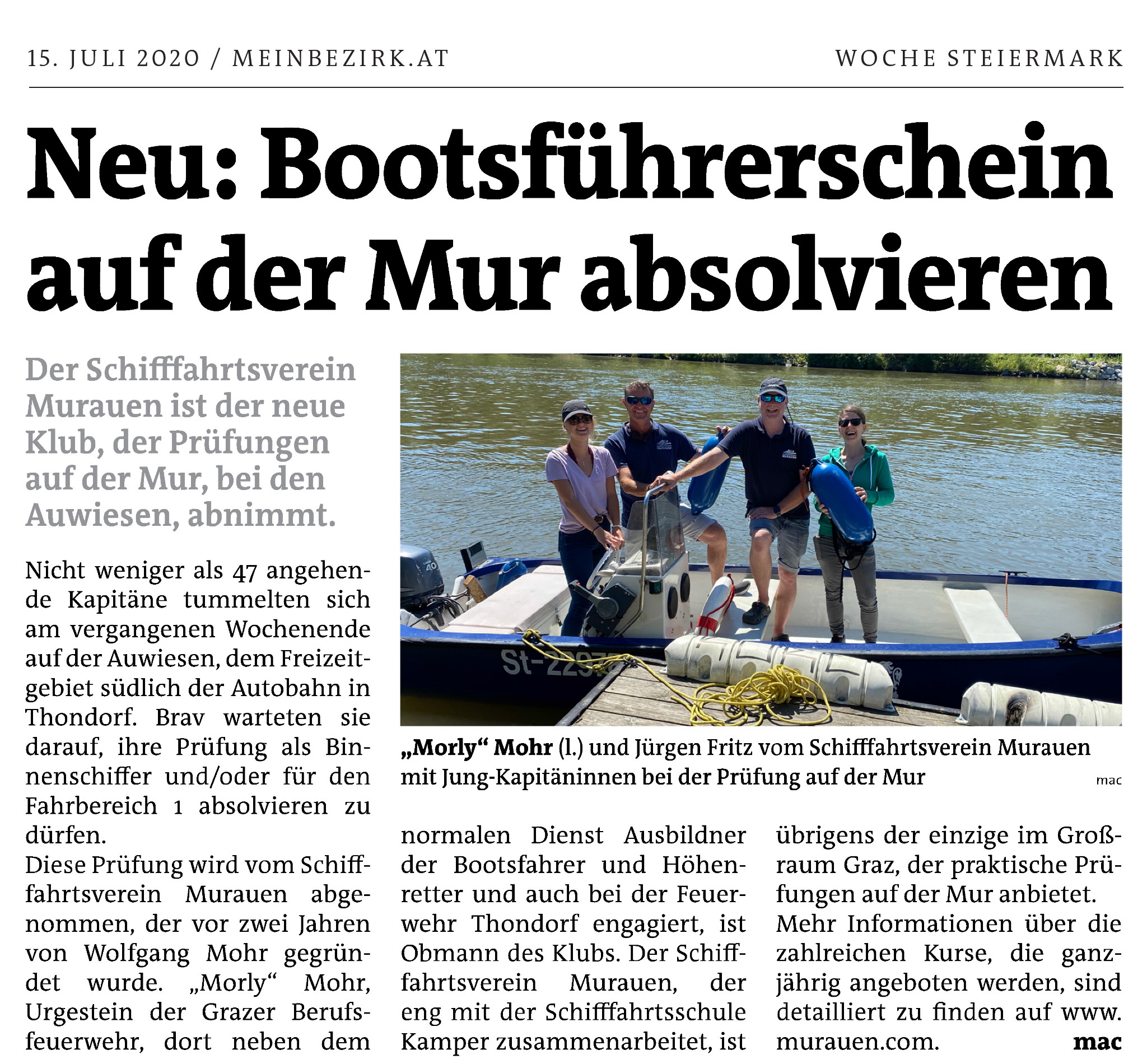Zeitungsartikel Gössendorf 2020 julrich.at