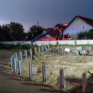 Hochwasserschutz Raababach in Gössendorf hat sich am 29. Juli bereits bewährt