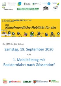 Einladung zur KEM Radsternfahrt am 19. September nach Gössendorf