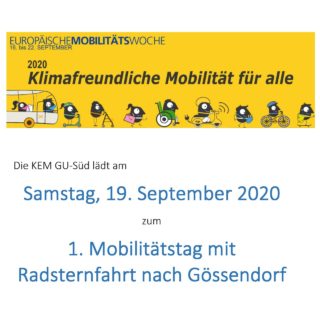 Einladung zur KEM Radsternfahrt am 19. September nach Gössendorf