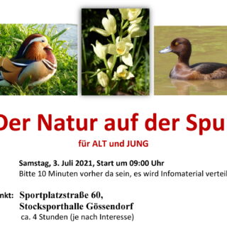 Veranstaltungen 3. Juli Gössendorf – Der Natur auf der Spur und Buchvorstellung GrazRand