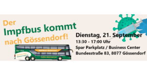 Gemeindeaussendung – Impfbus am 21. September in Gössendorf und Grünschnittaktion Herbst 2021