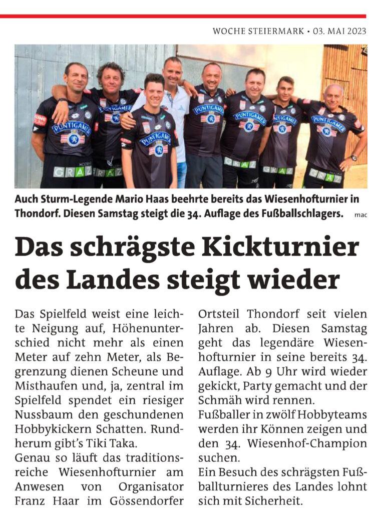 Das schrägste Kickturnier des Landes steigt wieder