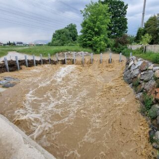 Hochwasserschutz und Rückhaltbecken Raababach haben sich am 23. Mai 2023 wieder bewährt