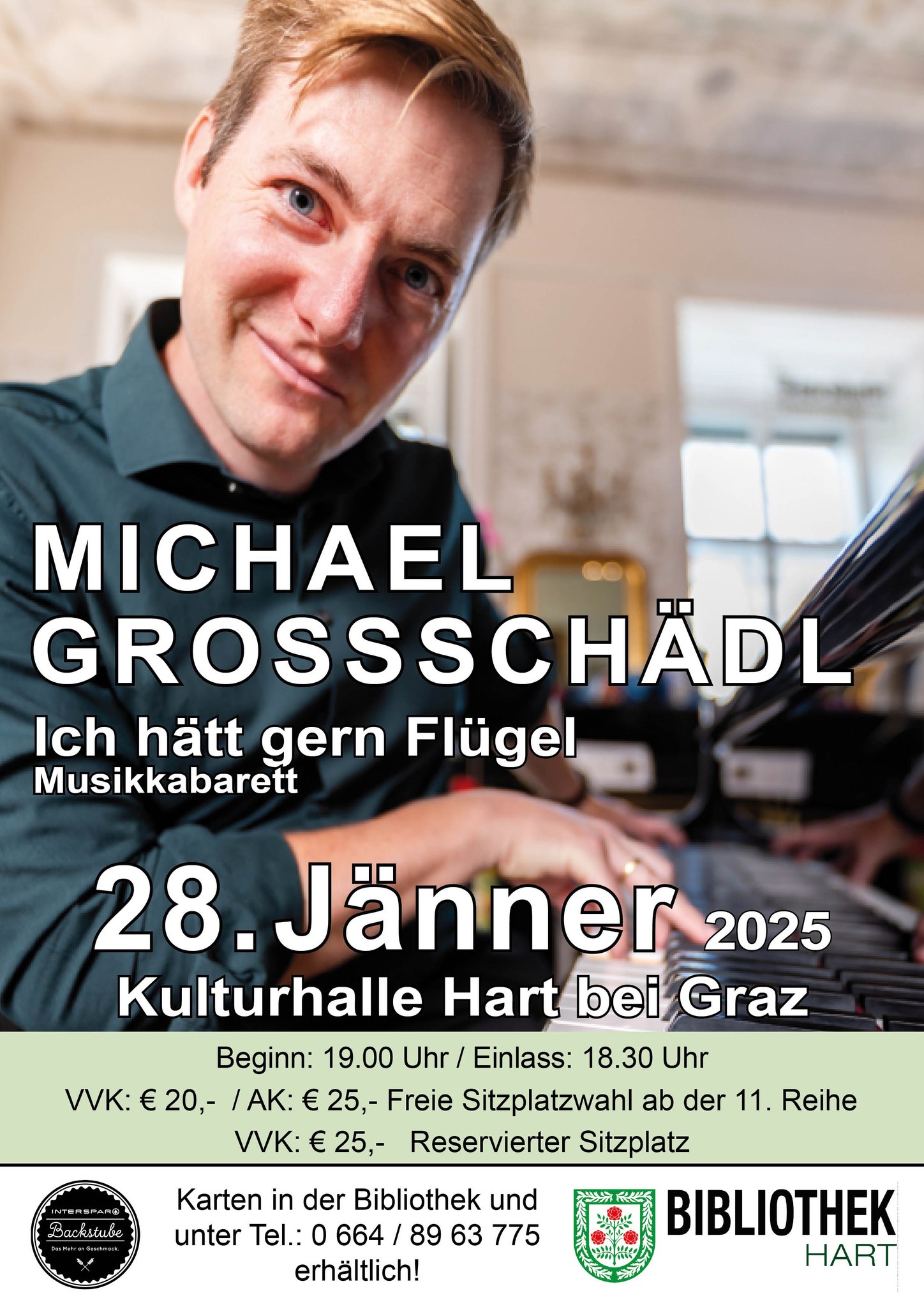 Musikkabarett in Hart bei Graz „Ich hätte gerne Flügel“ Michael Großschädl