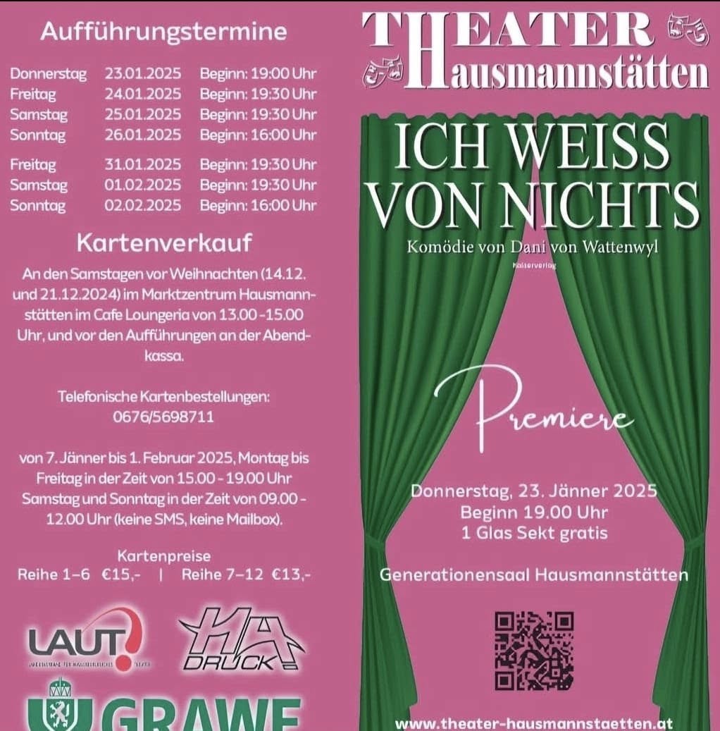 Theater Hausmannstätten – „Ich weiß von nichts“