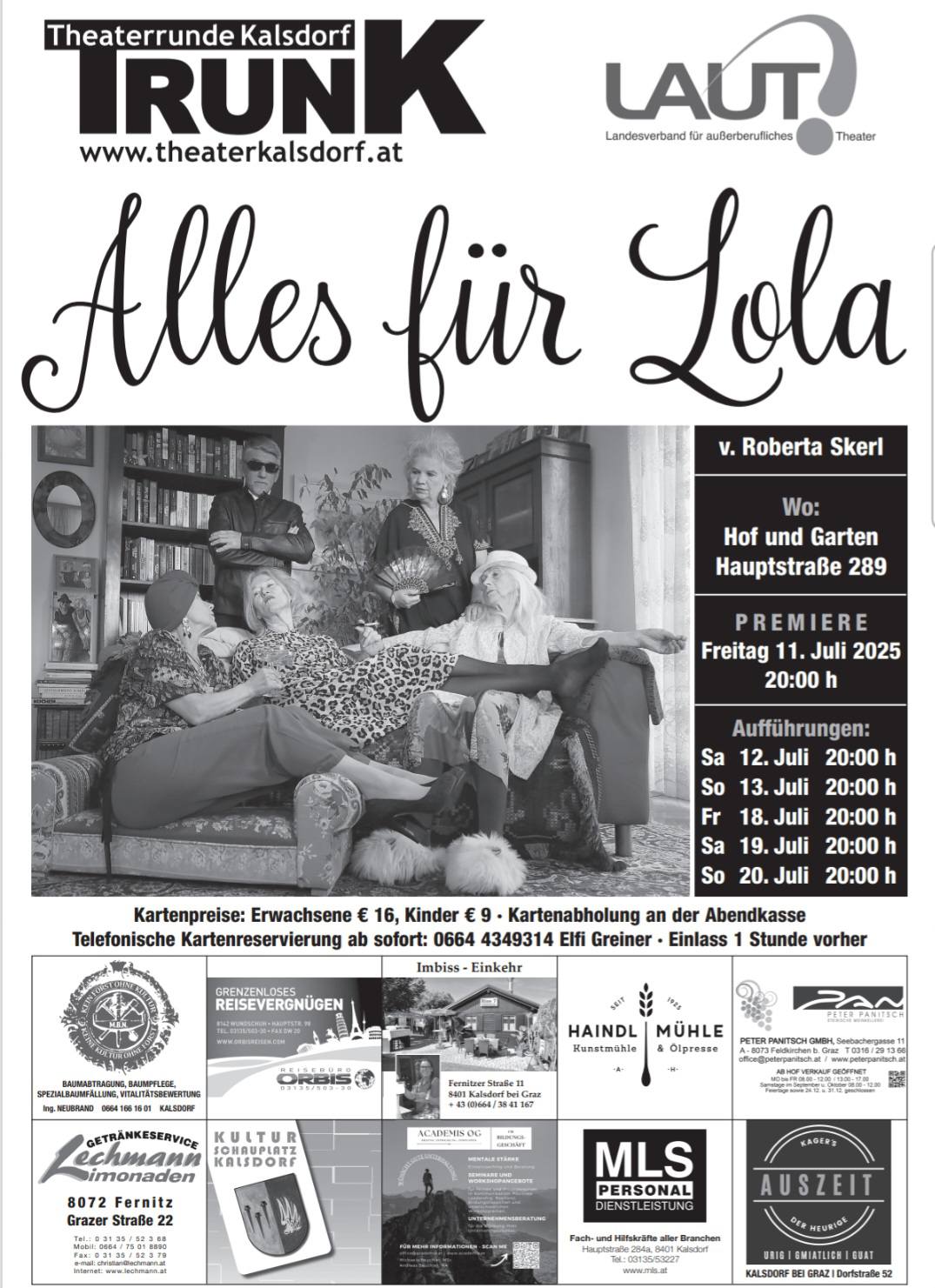 TRUNK Theaterrunde Kalsdorf – Alles für Lola! TRUNK Theaterrunde Kalsdorf – Alles für Lola!