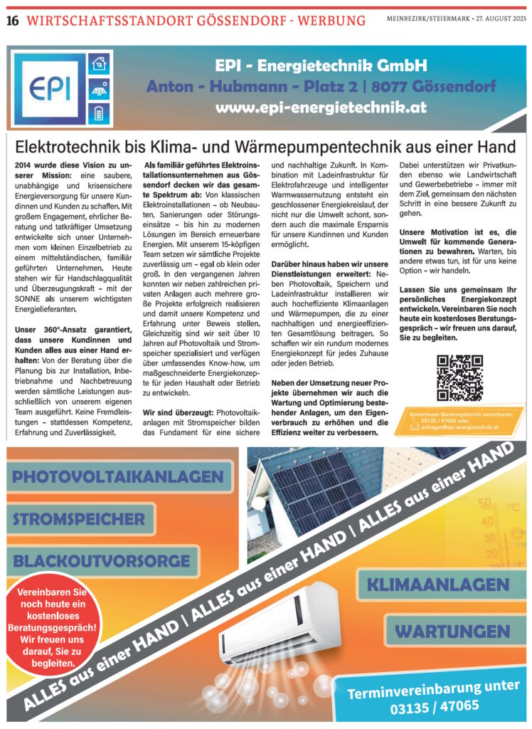 EPI Energietechnik: Elektrotechnik, Klima und Wärmepumpen
