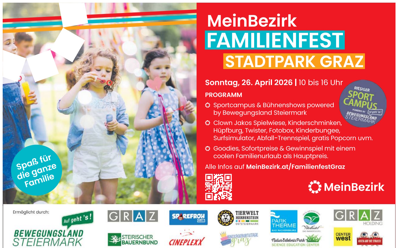 MeinBezirk Familienfest 2026 im Grazer Stadtpark