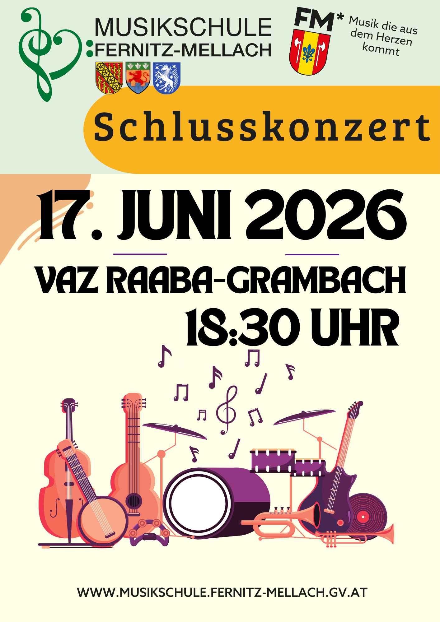 Schlusskonzert der Musikschule Fernitz-Mellach in Raaba-Grambach