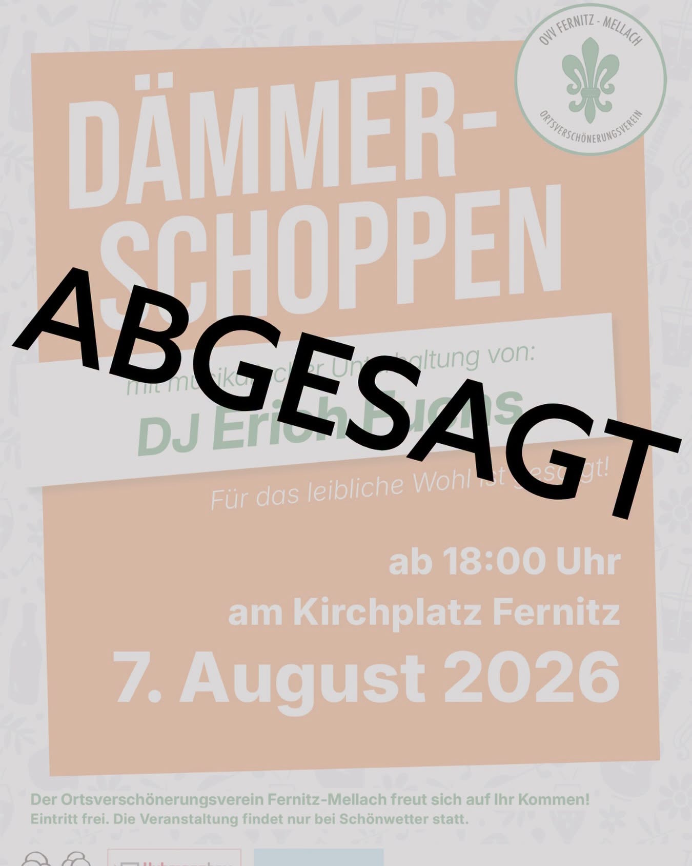 ABGESAGT: Dämmerschoppen am Kirchplatz Fernitz 2026 – OVV Fernitz-Mellach