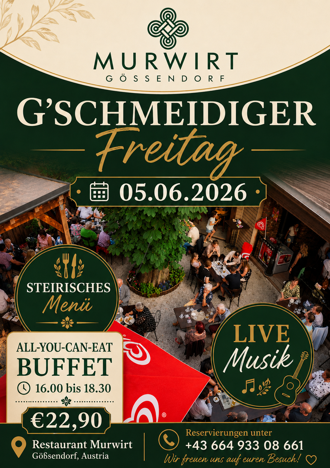 Der g’schmeidige Freitag mit Steirischem Buffet im Murwirt Gössendorf