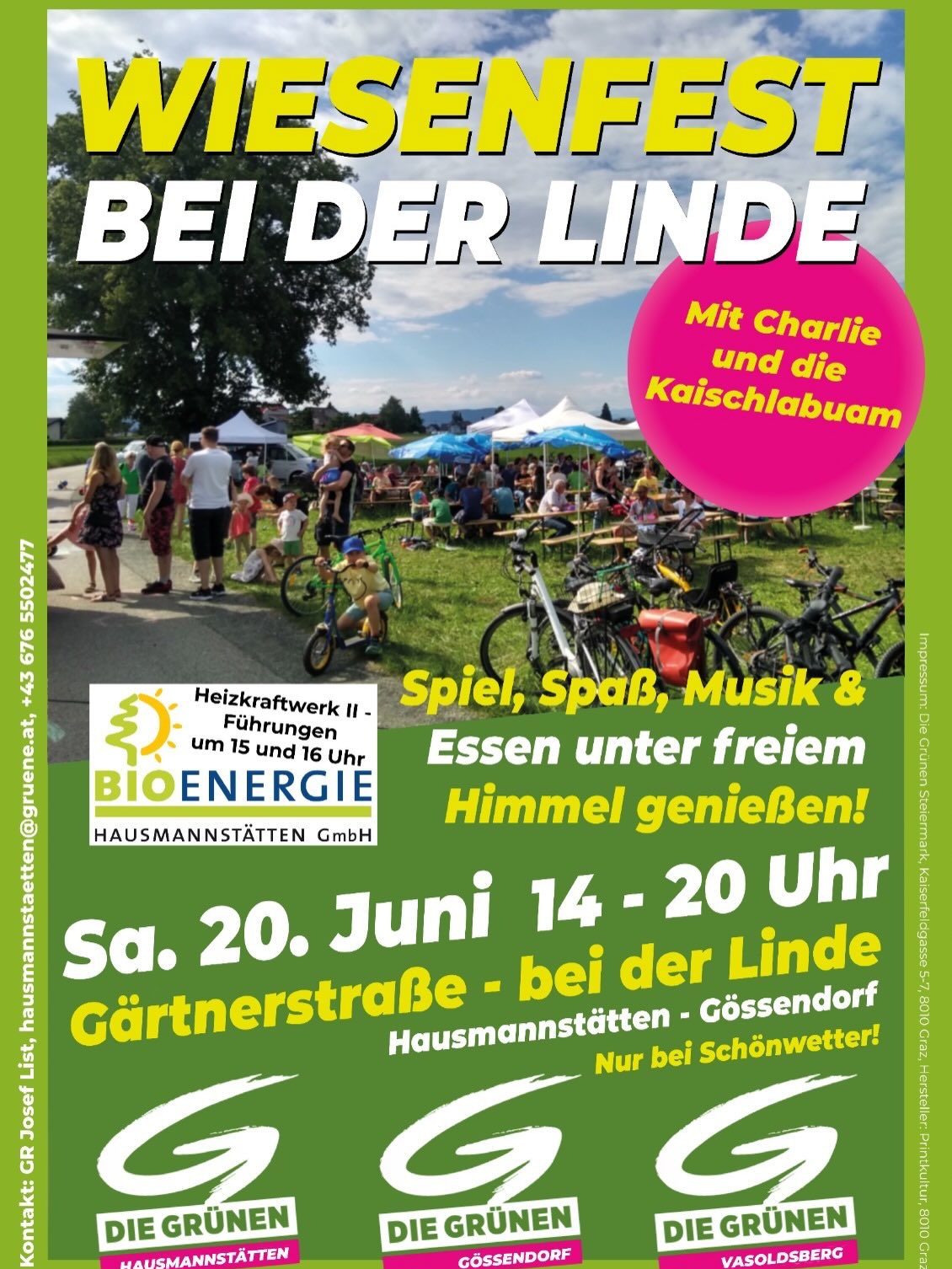 Wiesenfest der Grünen Hausmannstätten, Gössendorf & Vasoldsberg