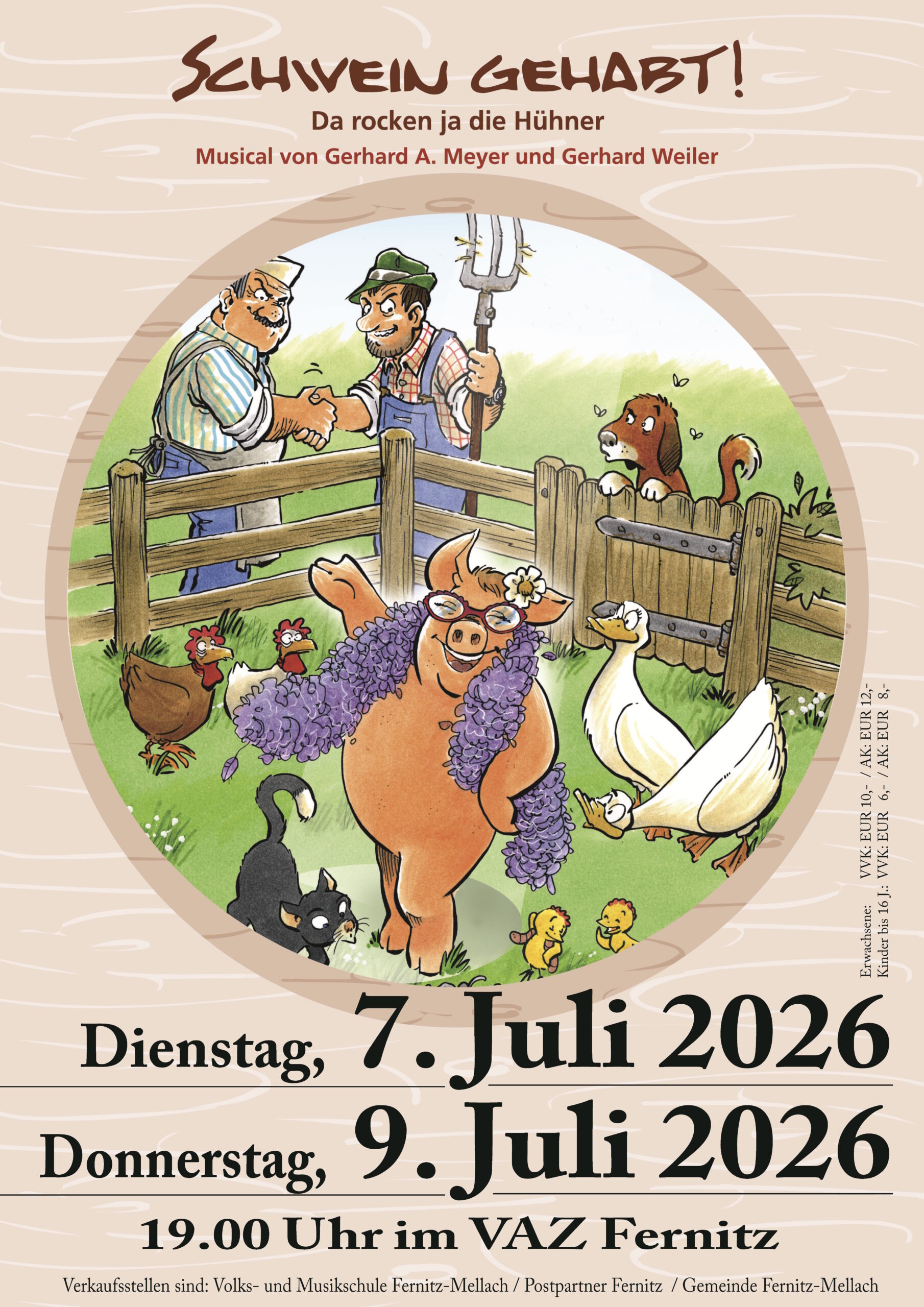 Kindermusical „Schwein gehabt!“ im VAZ Fernitz