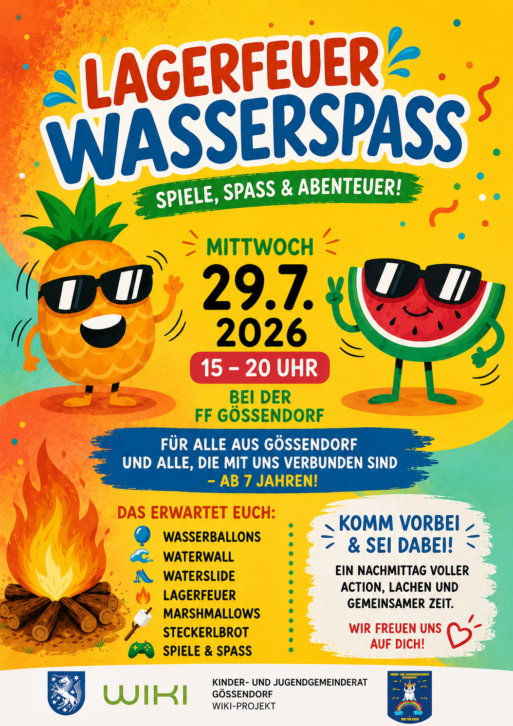 Wasserspaß & Lagerfeuer in Gössendorf mit dem Kinder- und Jugendgemeinderat Gössendorf