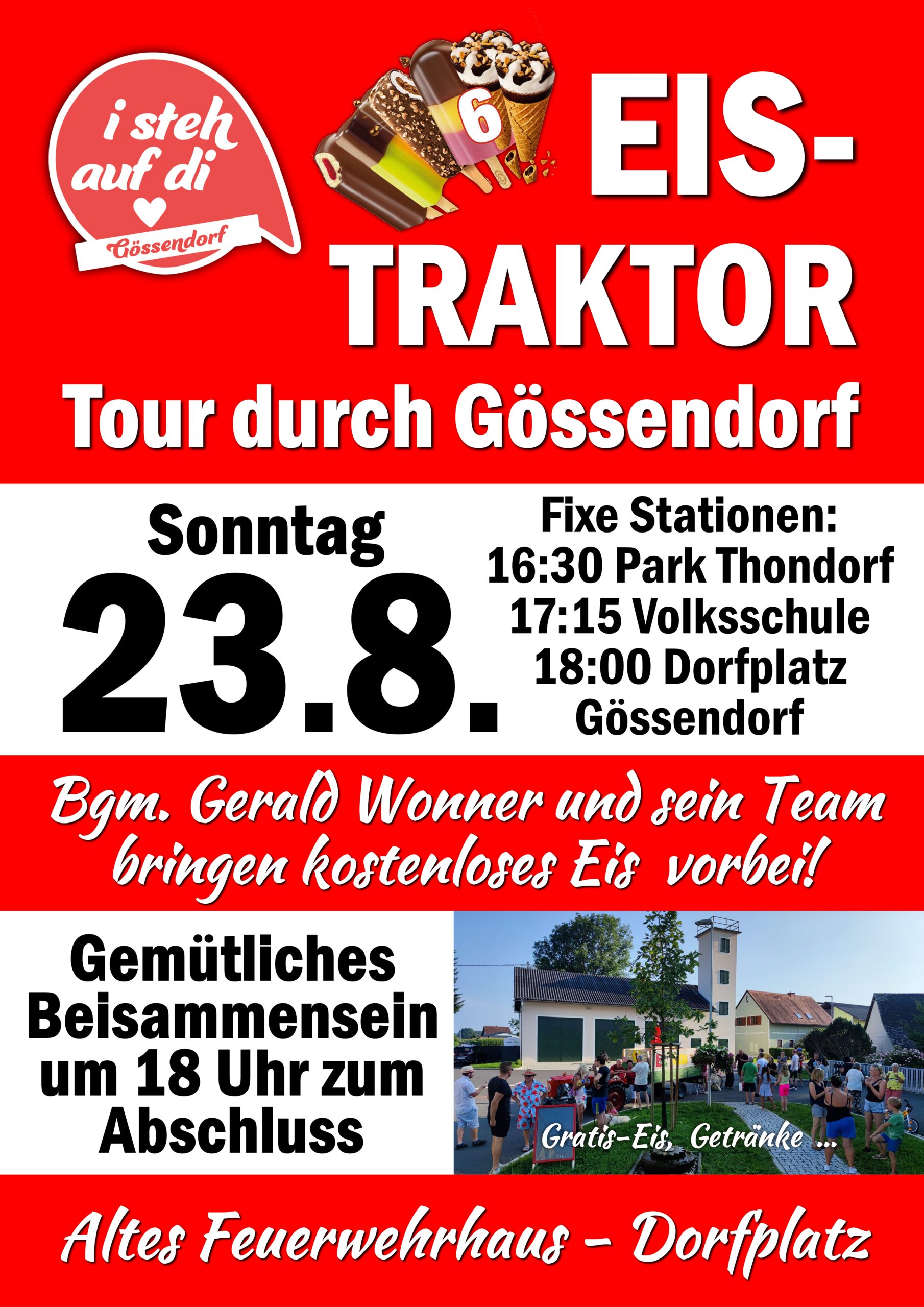 Eis-Traktor-Tour durch Gössendorf Eis-Traktor-Tour durch Gössendorf