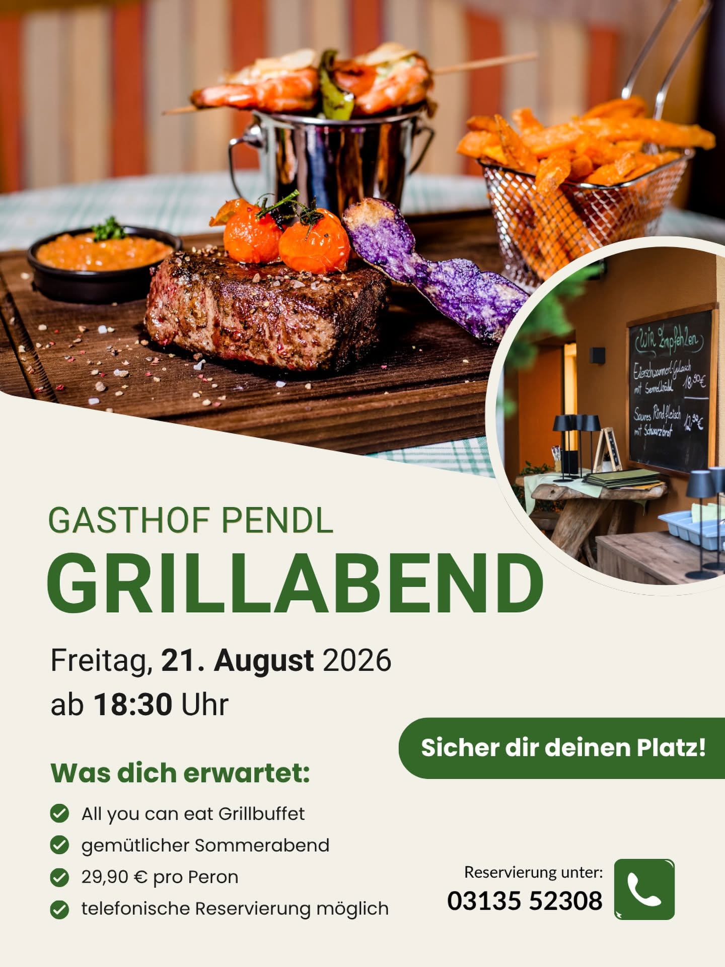 Grillabend im GH Pendl in Kalsdorf Grillabend im GH Pendl in Kalsdorf
