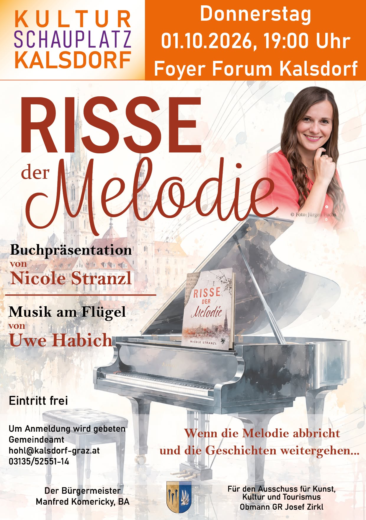 Buchpräsentation „Risse der Melodie“ von Nicole Stranzl in Kalsdorf Buchpräsentation „Risse der Melodie“ von Nicole Stranzl in Kalsdorf