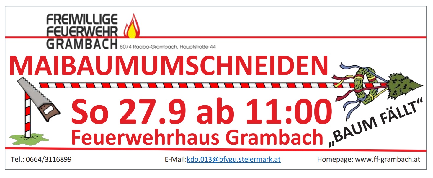 Maibaumumschneiden bei der Feuerwehr Grambach 2026