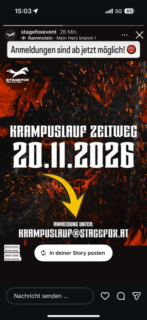 Plakat: Krampuslauf Zeltweg