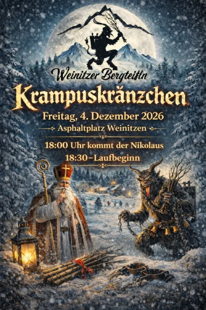 Plakat: Krampuskränzchen Weinitzen