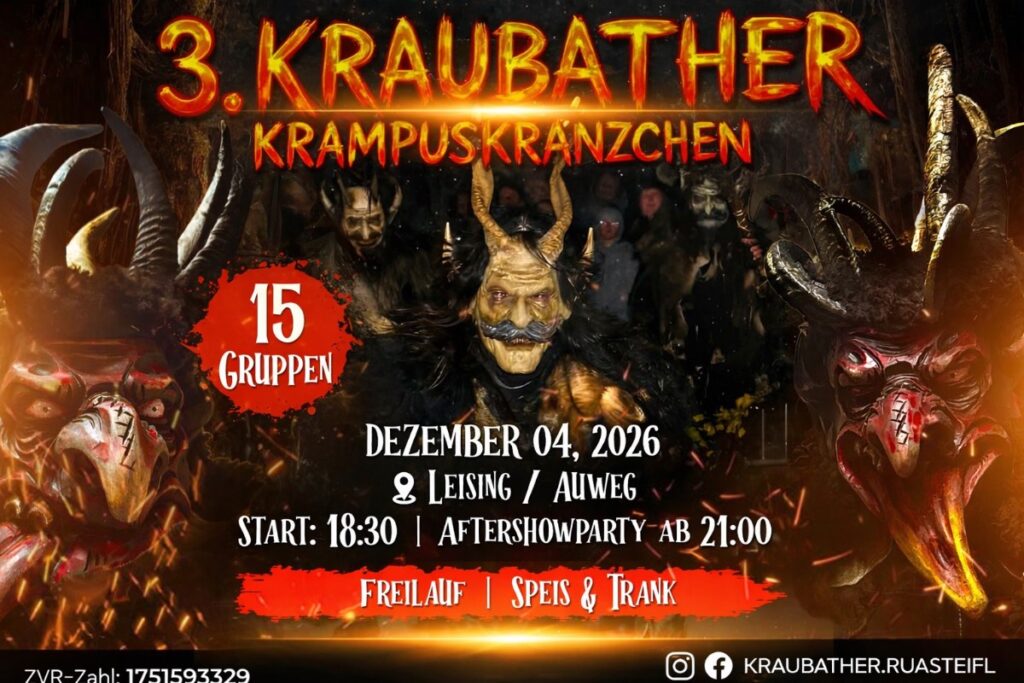 Plakat: Krampuskränzchen Kraubath an der Mur